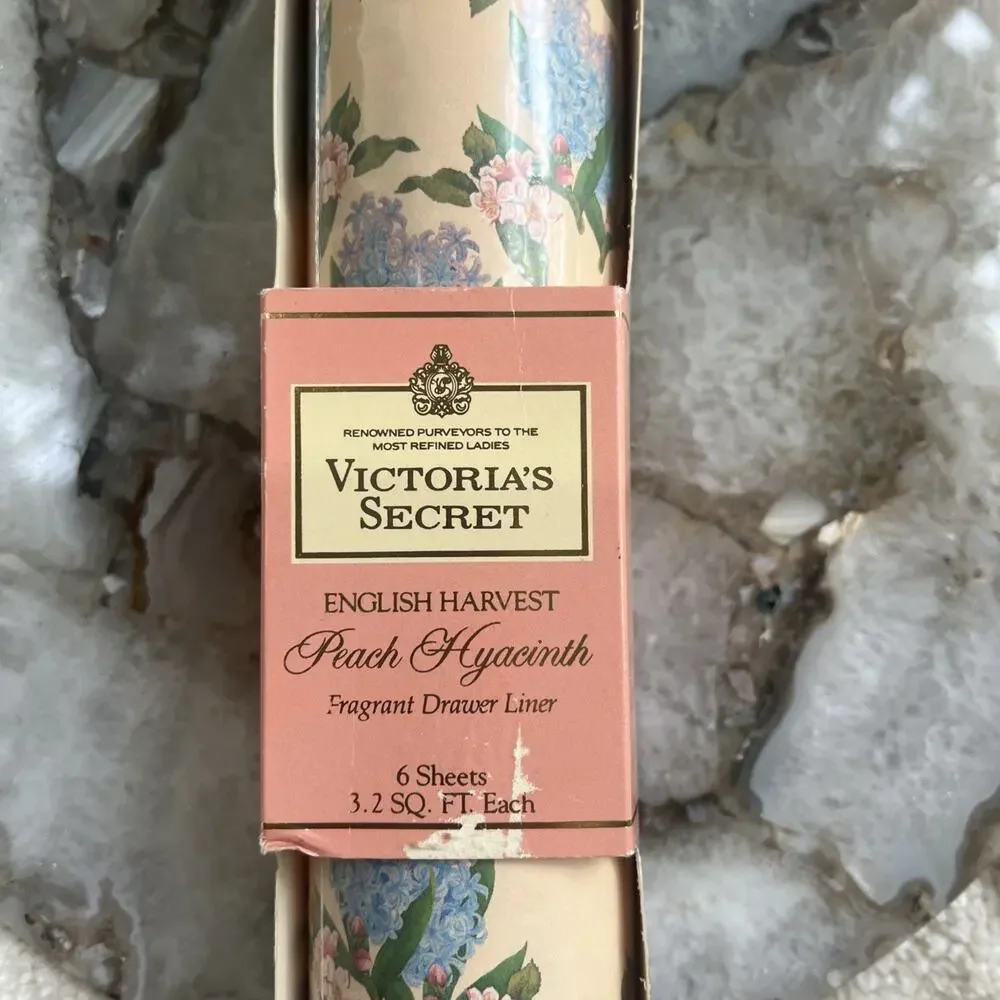 Vtg Victoria’s Secret English Harvest Peach Hyacinth Fragrant Drawer Liner NOS